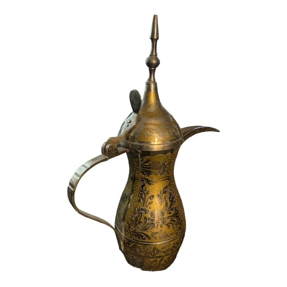 Vintage etched coffee pot with cups - Picture 4 of 12